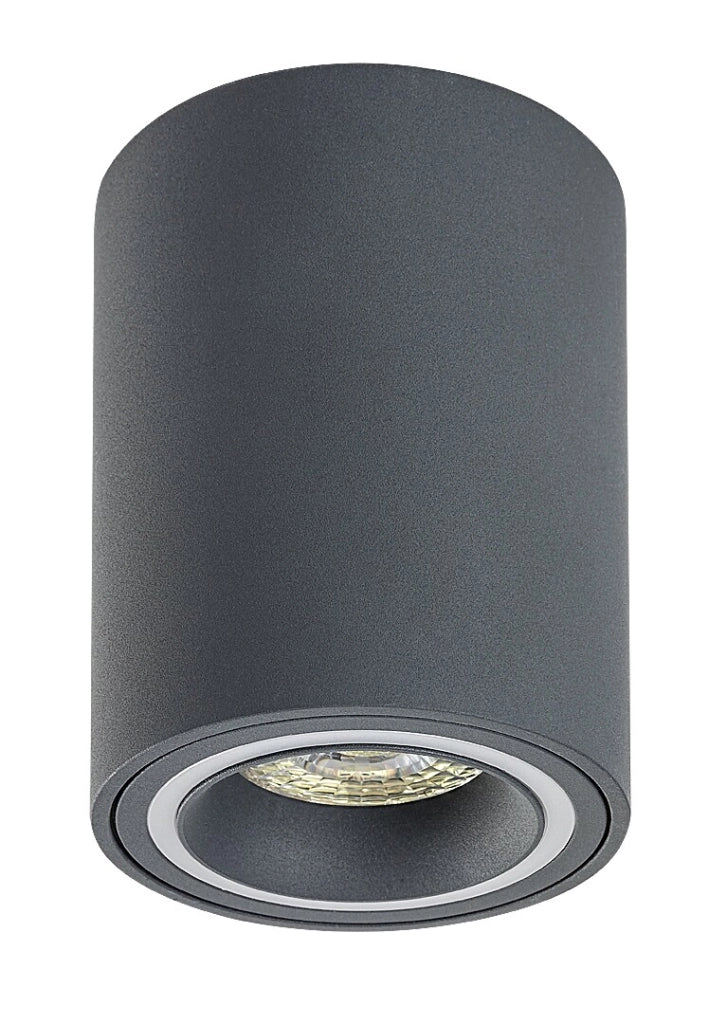Spot soffitto moderno tondo grigio GU10 25W Kobald Rabalux