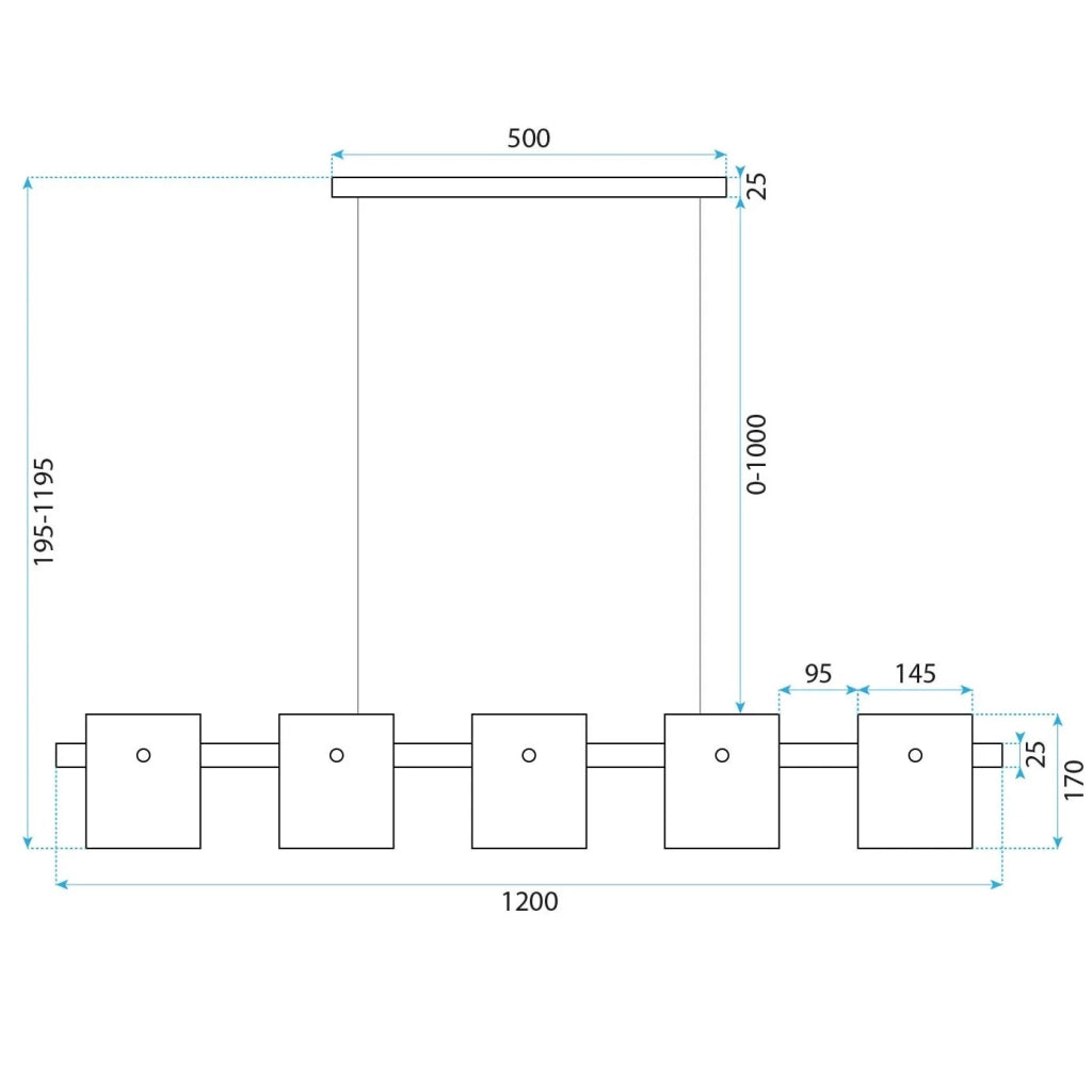 Lampada Da Soffitto APP1706-5CP Grey G9