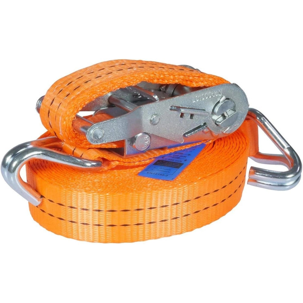 Trade Shop - Cinghia Di Tensione 10mtx50mm Con Cricchetto Tirante Fasce Cricchetto Ancoraggio -