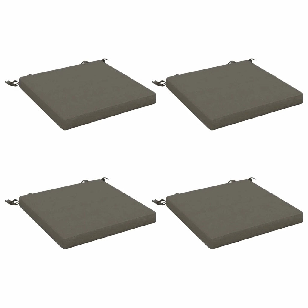 Cuscini per Sedia in 4 Pezzi SOEST 4 pz 100% Poliestere Grigio 944450