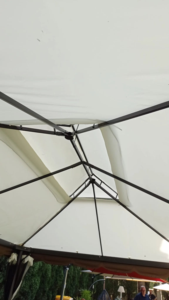 GAZEBO RIYAD STRUTTURA IN ALLUMINIO TOP ECRU MT.3X4
