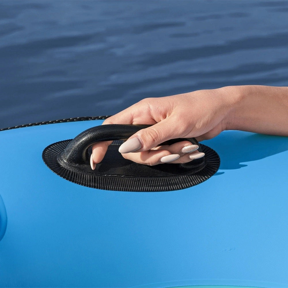 Trade Shop - Salvagente Ciambella Gonfiabile Poltrona Con Maniglie Portabicchieri Corda 43108 -