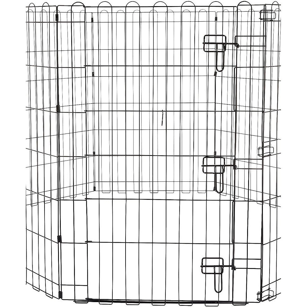 Trade Shop - Recinzione In Metallo Per Cani Pieghevole Per Esercizio 152,4 X 152,4 X 91,4 Cm -