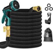 Serpentino per Giardino - 30 m, 10 Modelli Sparatore a Pistola - Nero