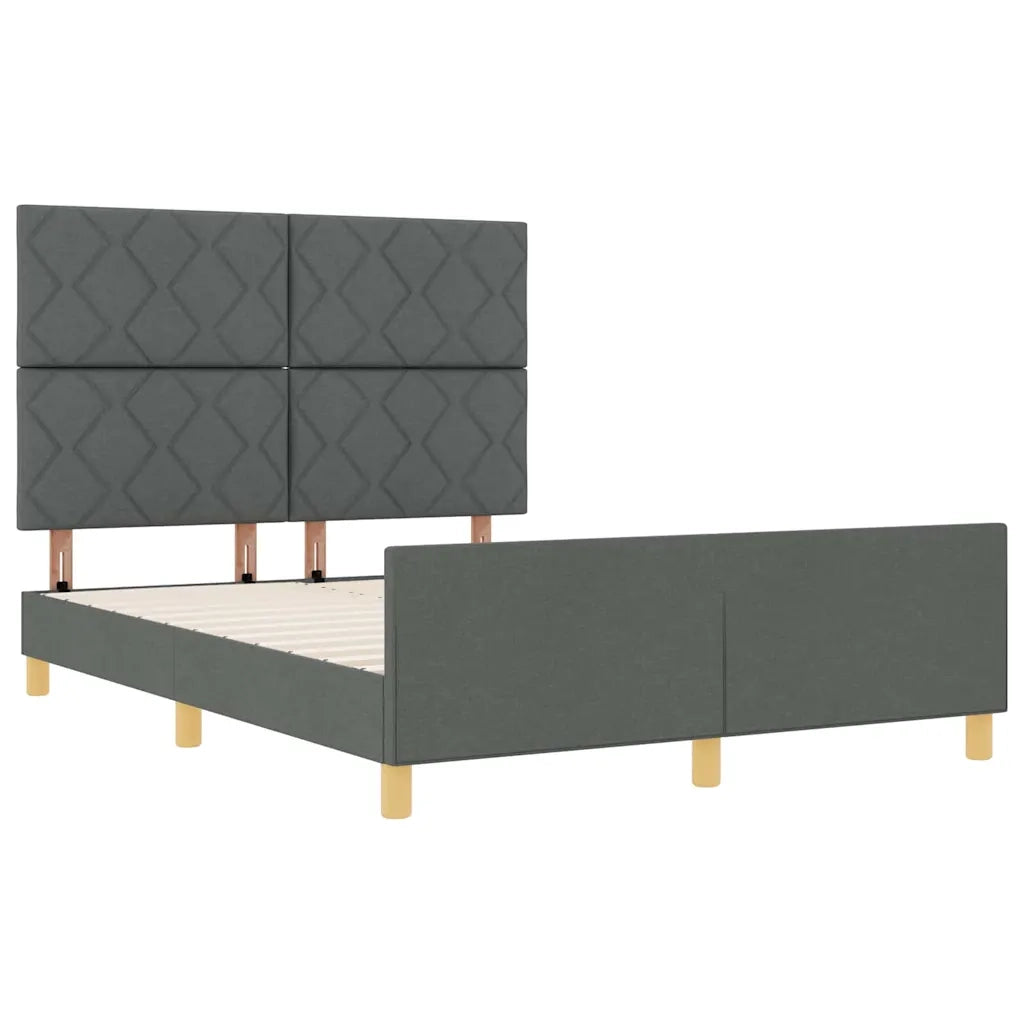Struttura del letto Grigio scuro 140 x 200 cm Tessuto 3344810