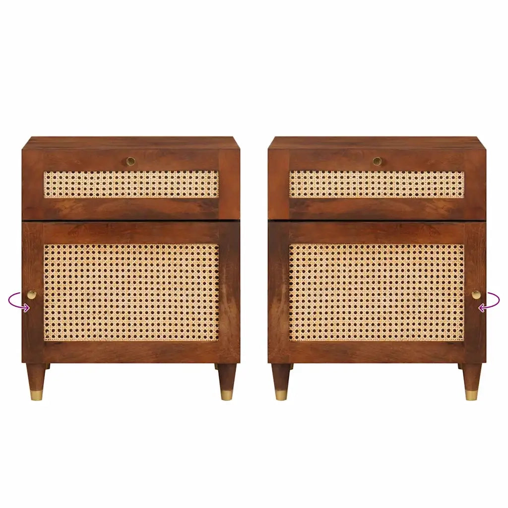 Comodini con cassetto 50 x 33 x 60 cm Legno di mango massello 4018888