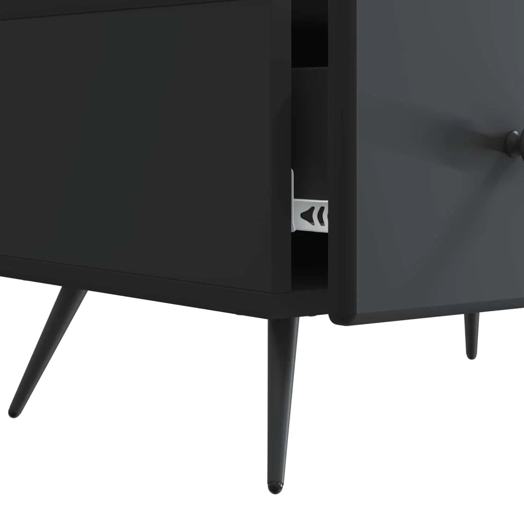 Mobile TV Nero 147 x 34,5 x 30 cm Legno ingegnerizzato 895626