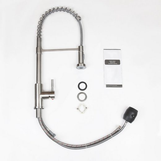 ZMH Rubinetti cucina sabbia nichel per doccia rubinetto girevole estensibile per cucina e bagno