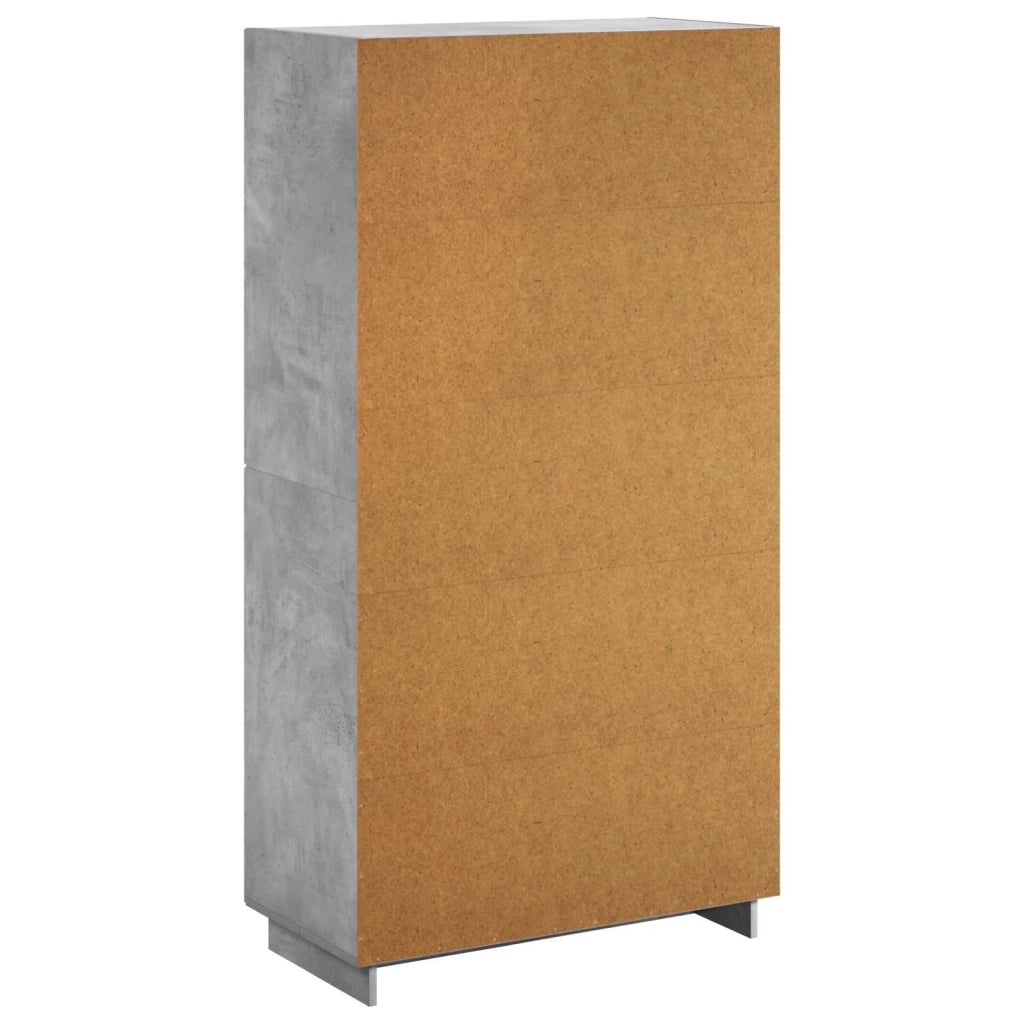 Credenza Grigio Cemento 79 x 41 x 151 cm Legno ingegnerizzato 3433112
