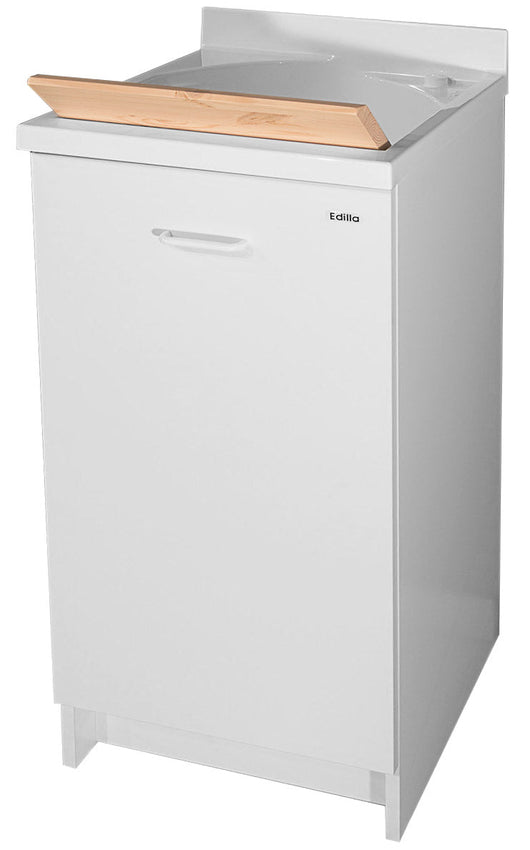 Mobile Lavatoio 45x50x85cm Anta Asse in Legno Montegrappa Edilla Bianco Sinistra