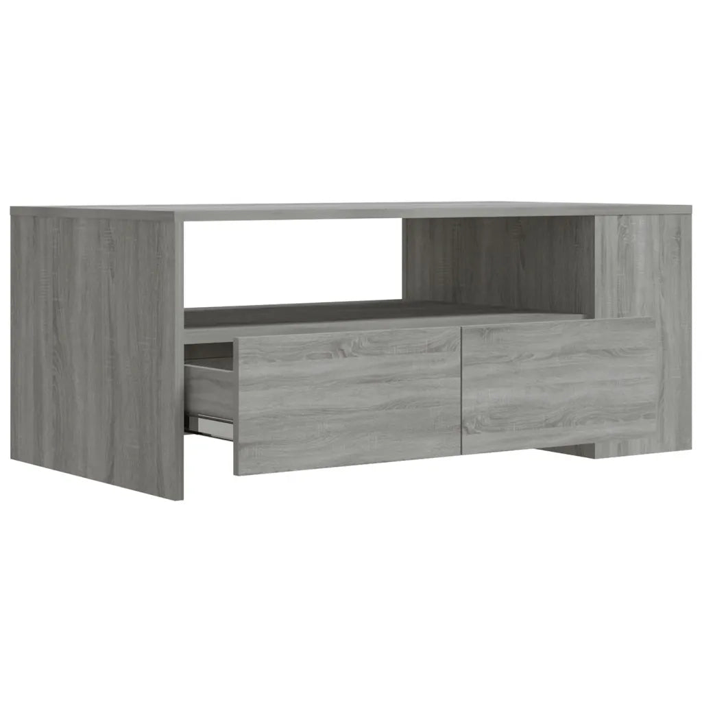 Tavolino da Salotto Grigio Sonoma 102x55x42cm Legno Multistrato cod mxl 11777