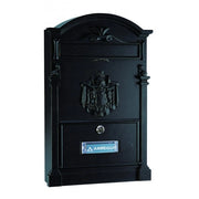 Cassetta Postale in Alluminio Stile Classico Antico Buca Posta Lettere A4 Colore: Nero