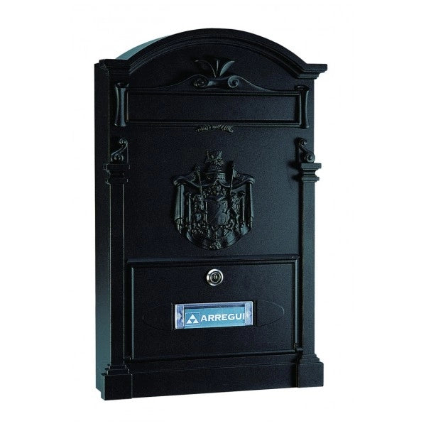 Cassetta Postale in Alluminio Stile Classico Antico Buca Posta Lettere A4 Colore: Nero
