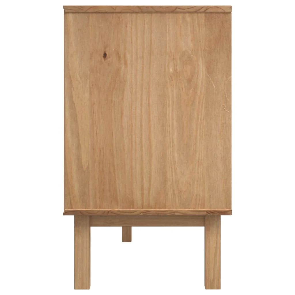 Buffet credenza cassettiera armadio mobile contenitore organizer per cucina soggiorno salotto 114 x 43 x 73,5 cm legno massello di pino marrone 02_0036183