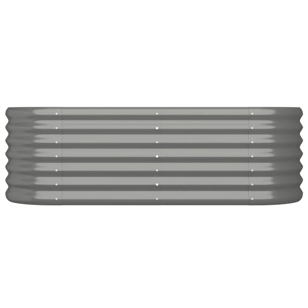 Fioriera rialzata per piante e fiori adatta per terrazze e giardini acciaio verniciato a polvere 114 x 40 x 36 cm grigio 02_0039570