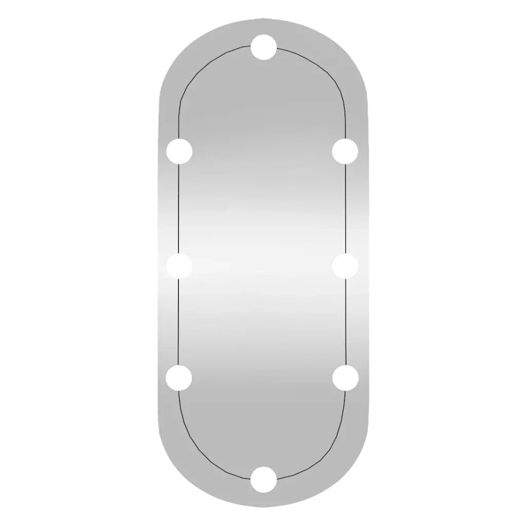 Specchio da Parete con Luci LED 35x80 cm Vetro Ovale 3189162