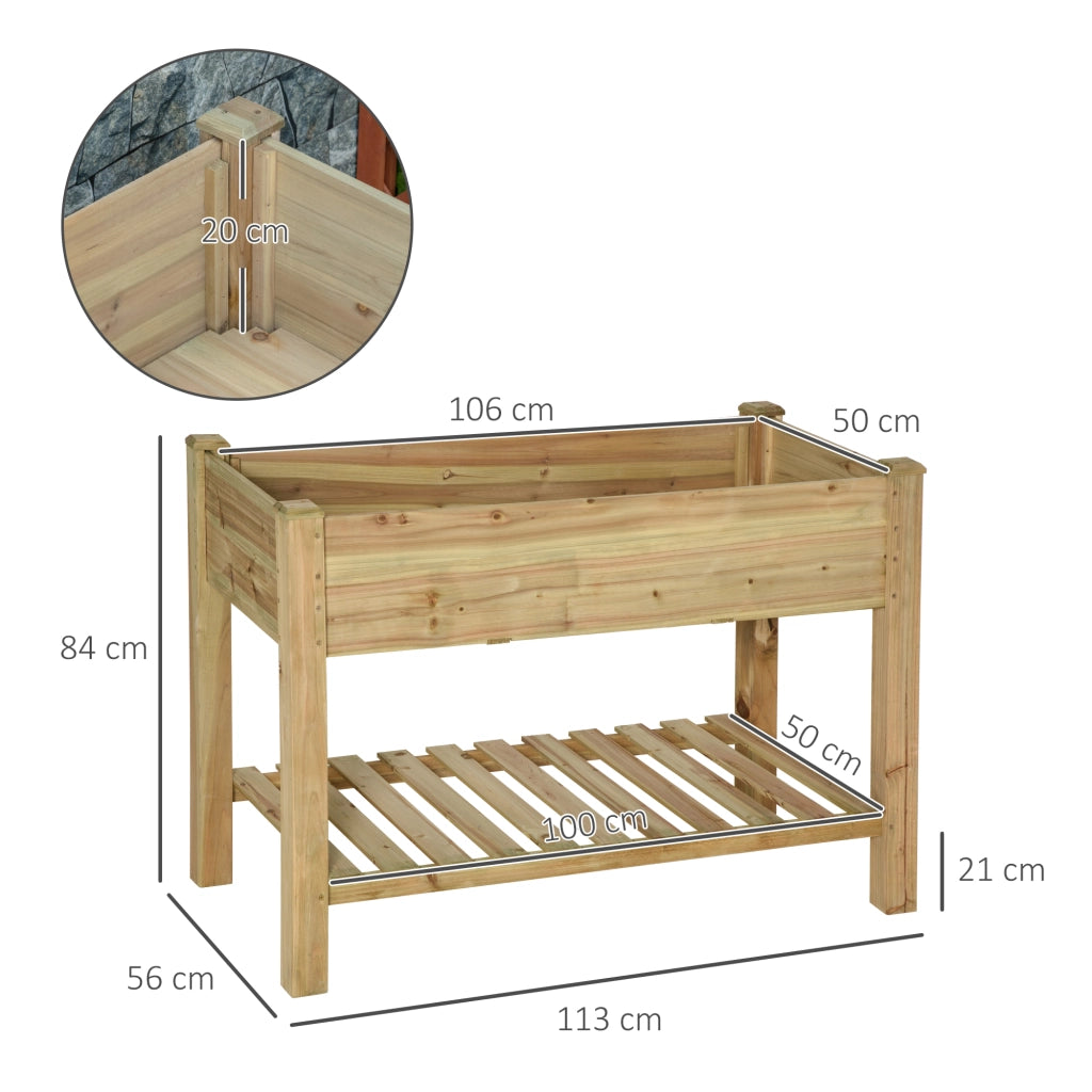 Tavolo da giardino in legno con ripiani ¨C zephmum ¨C verde 113x56x84 cm