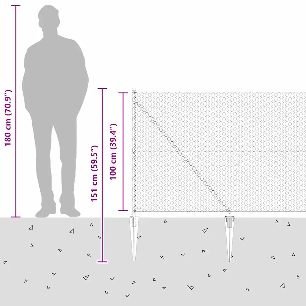 Palo della recinzione | Pannello per recinzione Grigio