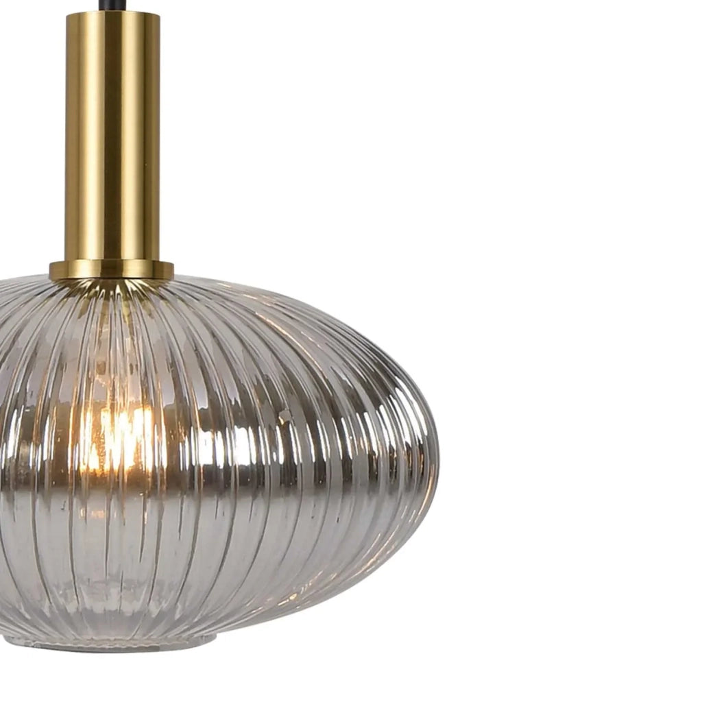LÚZETE - LÁMPARA DE TECHO 1 LUZ TULIPA FUMÉ SPECCHIATO Ø30 E27 SHELBY