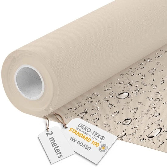 Tela Acquaparante per Mobili - Materiale per metro 160 cm largo - Tela Acquaparante 220 g/m2 600D - Tela Acquaparante per Mobili Acquaparante per metro Crème 2M