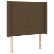 Testiera | Testata ad Orecchio Marrone Scuro 103x16x118/128 cm in Tessuto