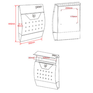 Set Cassetta postale singola autoportante V4 antracite, con telaio di supporto