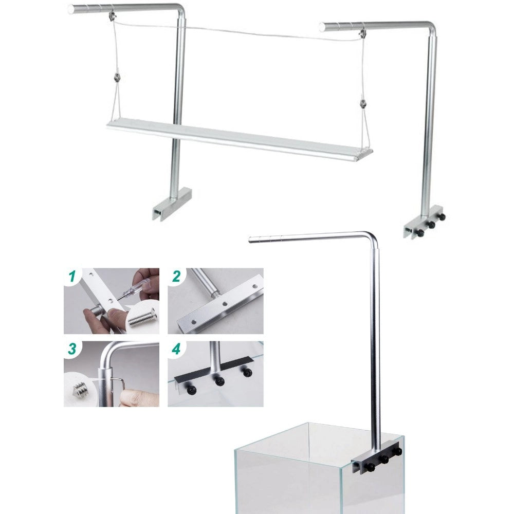 Chihiros Aluminum Hanging Stand 1pz - Supporto bordo vasca per la sospensione di plafoniere a LED