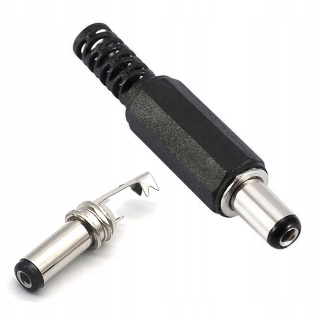 Connettore Femmina DC 5,5/2,1 mm – Montaggio a Saldatura su Cavo | Compatibile con Dispositivi Elettronici