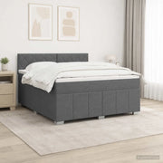 Letto box spring con materasso Grigio Scuro 160 x 200 cm 3452720
