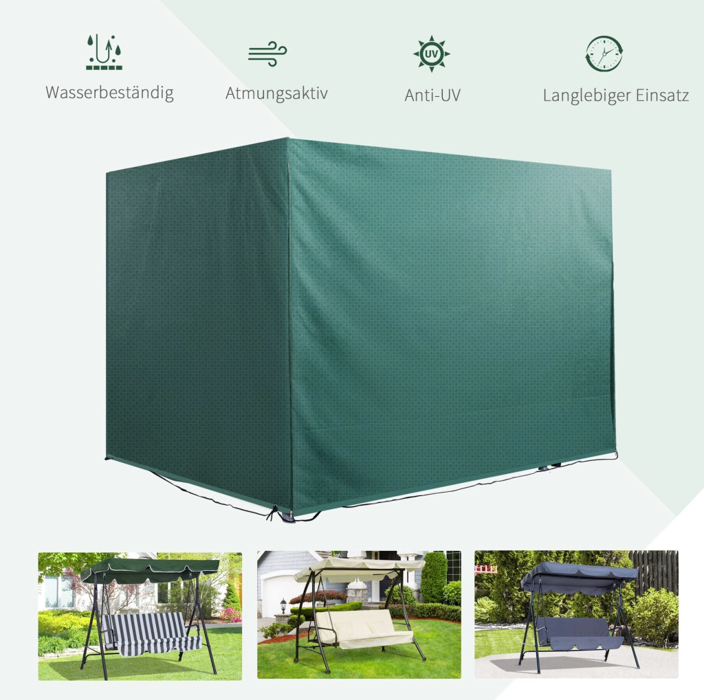 Telo copertura impermeabile con UV 215x155x150 cm verde scuro