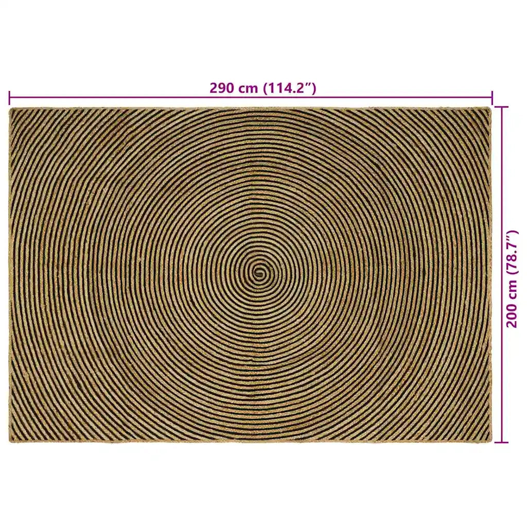 Tappeti per area Nero 200 x 290 cm Juta 42010747