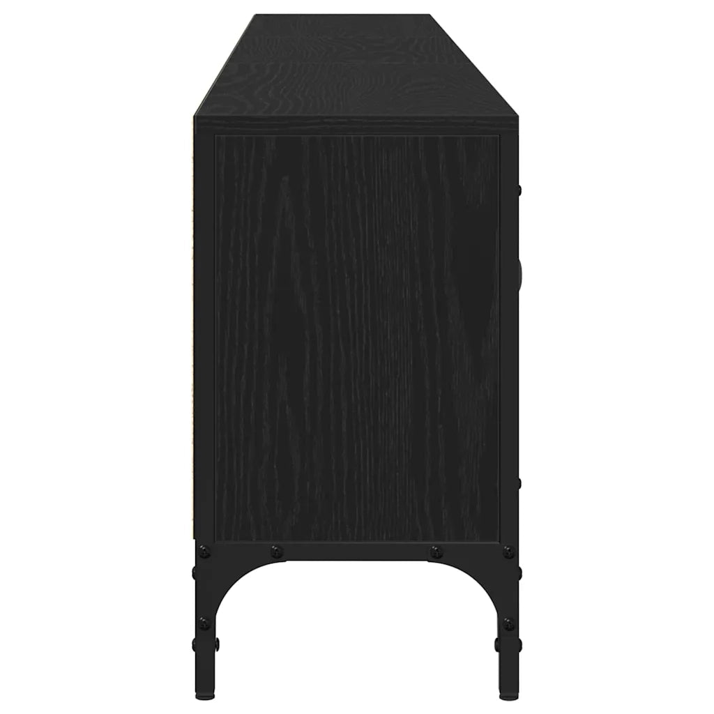 Mobile TV Rovere nero 200 x 25 x 44 cm Legno multistrato 863677
