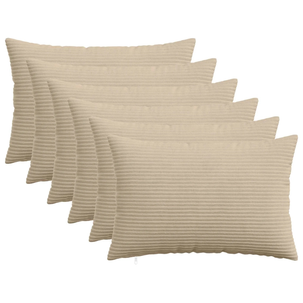 Federa 6 pcs HEERLEN Tortora 50 x 75 cm corduroy 911660