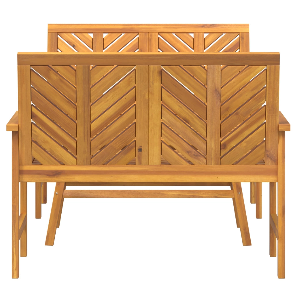Set di Lounge da Giardino a 3 Pezzi in Legno Massello di Acacia