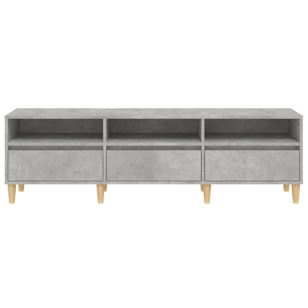 Mobile TV multimediale mensola TV credenza TV per sala da pranzo soggiorno camera da letto 150 x 30 x 44,5 cm legno ingegnerizzato grigio 02_0025978