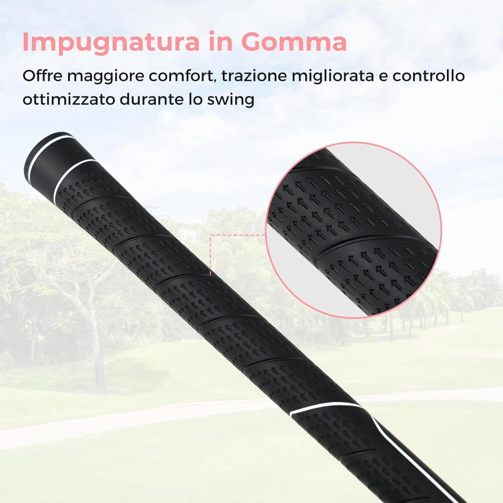 Mazza da Golf Singola, Putter da Golf per Uomo/Donna 460CC, Asta in Carbonio e Impugnatura Antiscivolo in TPR, Ideale per Principianti e Professionisti, Allenamento all'Aperto (12)