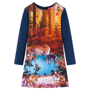 Abito da Bambina a Maniche Lunghe Blu Marino 140cod mxl 132187