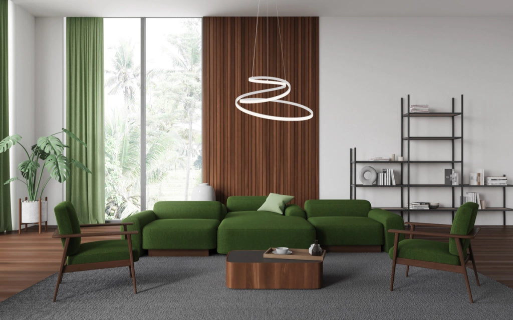 Lampada a sospensione moderna tonda 60cm bianca LED 60W Italux