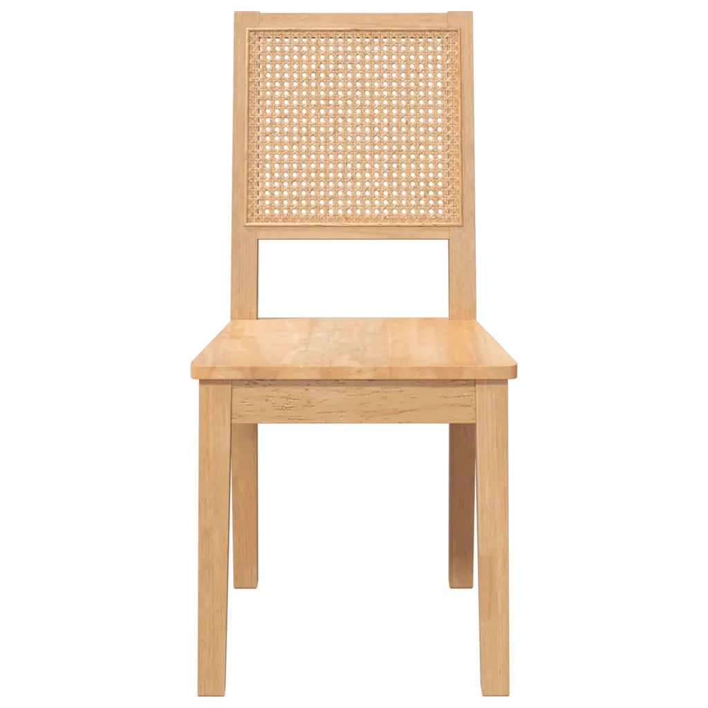 vidaXL Sedie da Pranzo 2 pz in Legno Massello di Hevea