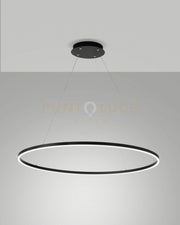 LEO SOSPENSIONE NERA A LED 60W 4000K 6700LM D.100CM ON/OFF