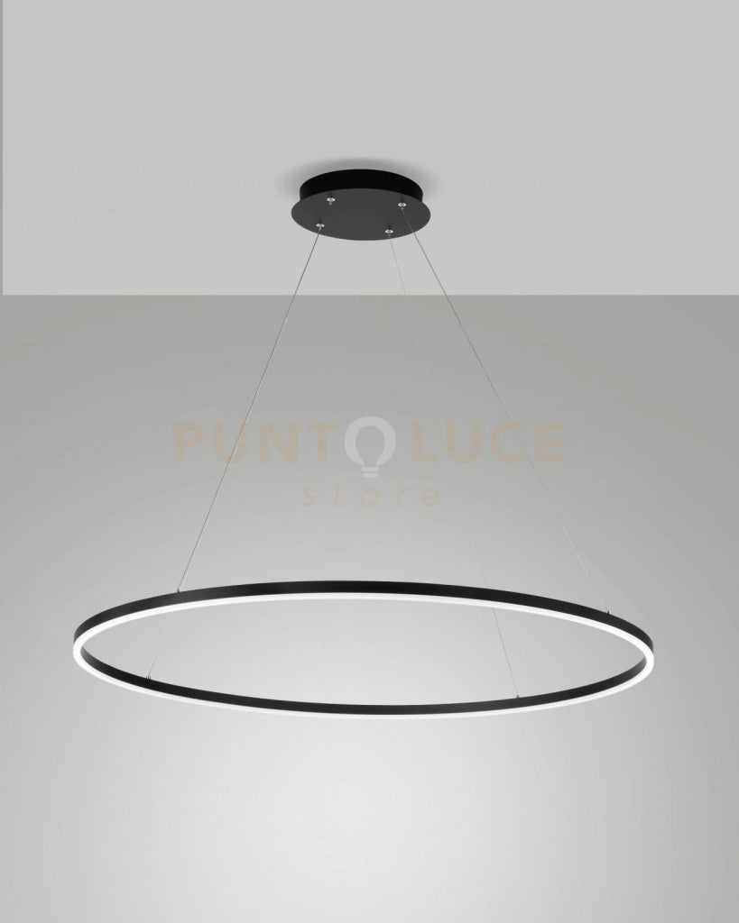 LEO SOSPENSIONE NERA A LED 60W 4000K 6700LM D.100CM ON/OFF