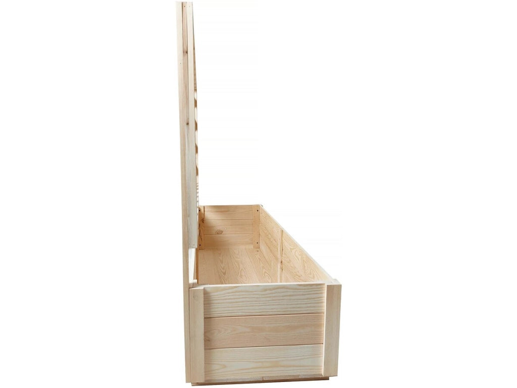 Fioriera in legno con traliccio "Orpin" - 128 x 44,5 x 103,5 cm