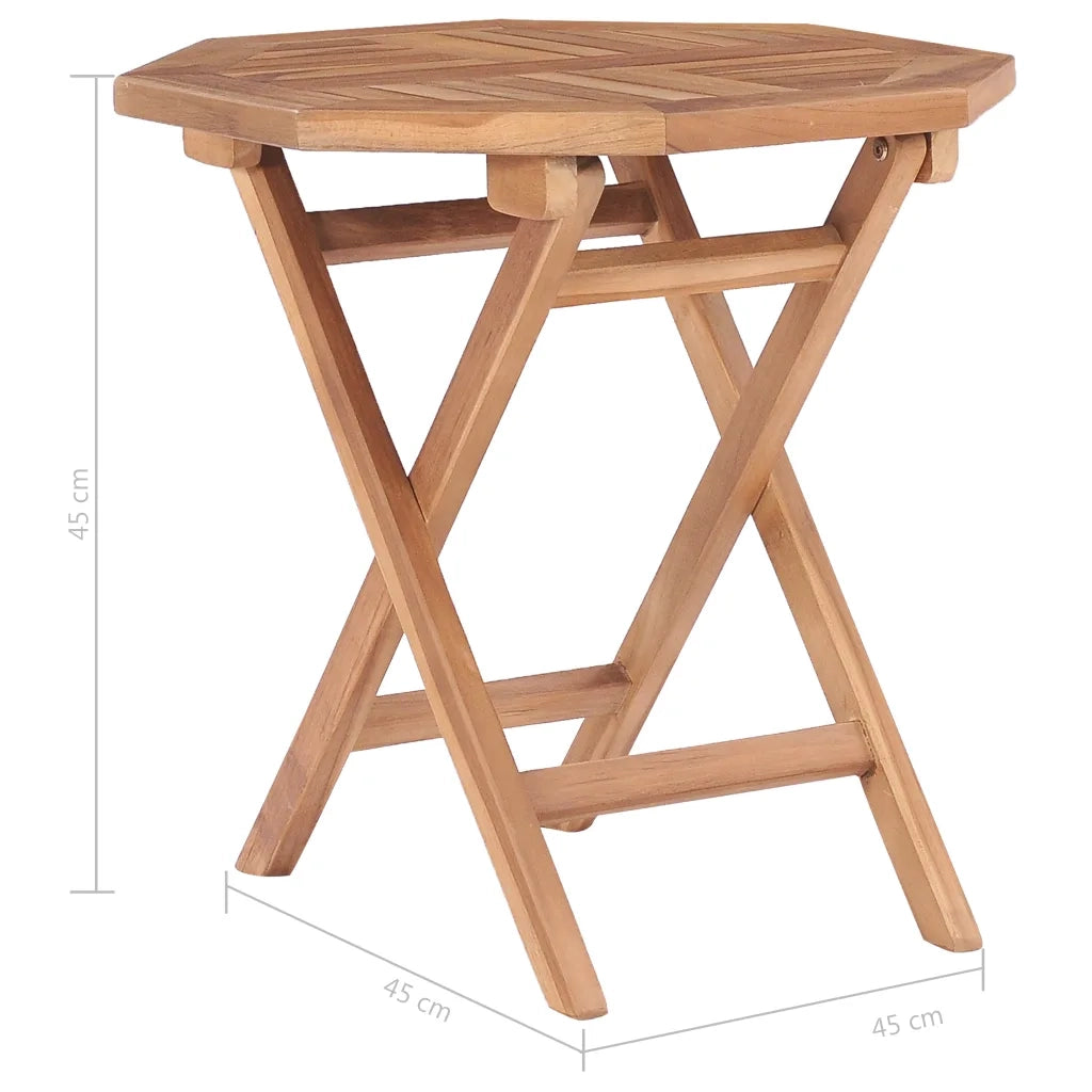 Tavolo da Giardino Pieghevole 45x45x45 cm in Legno di Teak cod mxl 34394