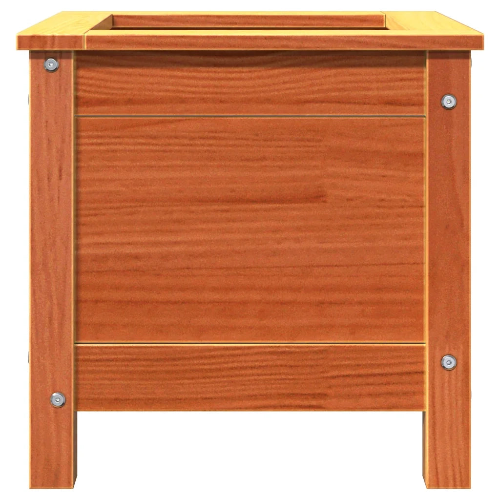 Vaso da giardino-Fioriera Esterno-Contenitore per Piante Marrone cerato 40 x 40 x 39 cm Pino massello