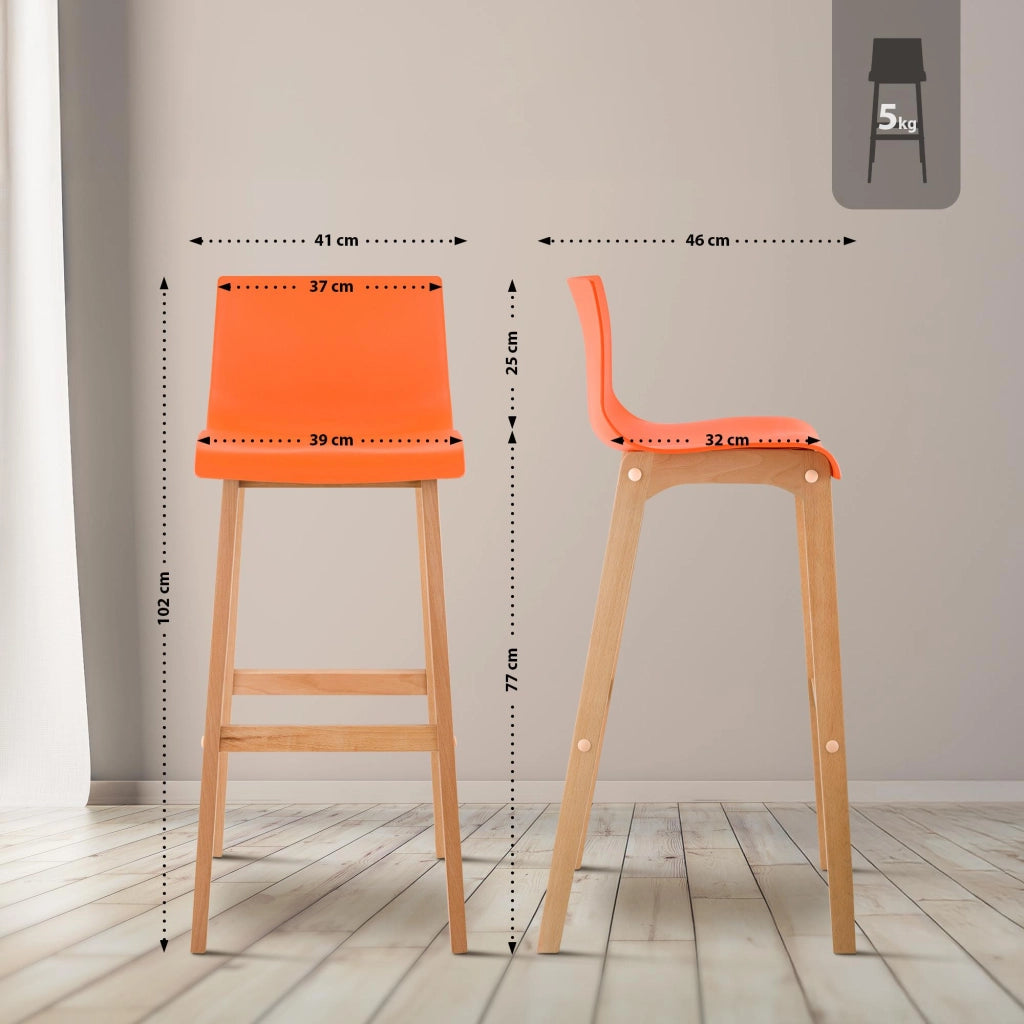 Set di 2 sgabelli da bar Hoover Natura 6