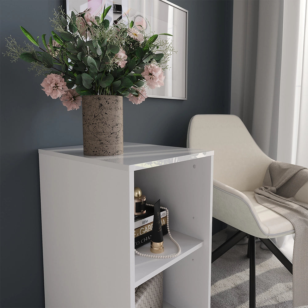 Vicco Cassettiera Bianco/bianco lucido 40.2 x 76 cm