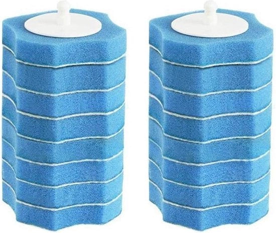 16 pezzi di testa di spazzolino per bagno da sostituire - Supporto per sistema di pulizia del water - Sostituzione testa di spazzolino per bagno