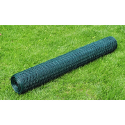 Recinzione in Rete per Pollaio Rivestita in PVC 25x1 m Verde