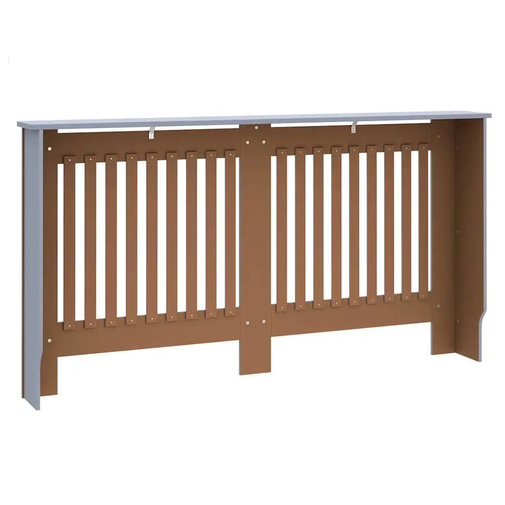 vidaXL Copertura per radiatori 2 pcs Grigio 152 x 19 x 81.5 cm