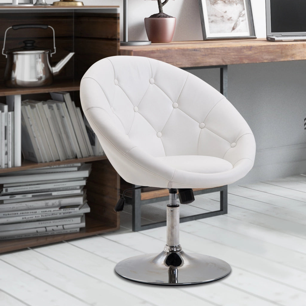 Poltrona Relax ¨C Xylo ¨C Similpelle Bianca con Base in Metallo